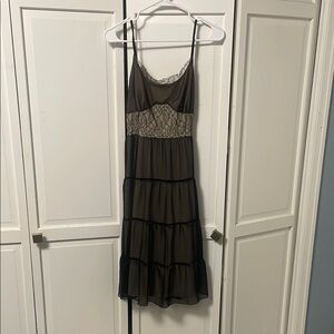 Elegant Black 2000s Lace Dress